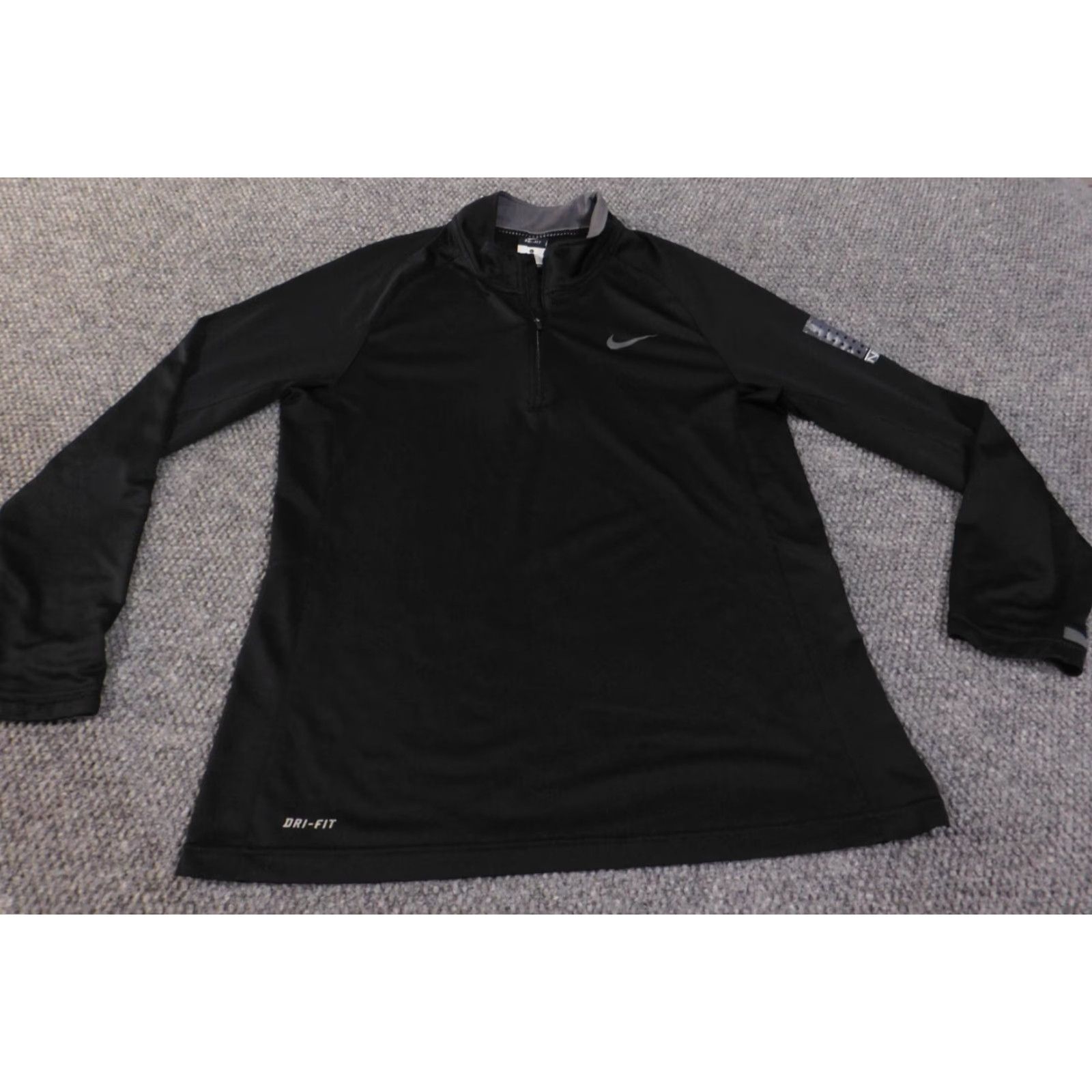 Nike nike sweatshirt men Large Black Swoosh dri fit stretch elite pullover Hoodie Zip Logo Pocket Sweatshirt Nike Mens Regular Pullover Sports American Size US L / EU 52-54 / 3 - 2 Thumbnail