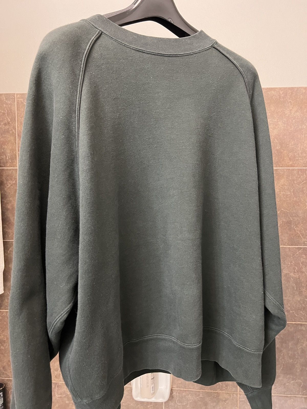image of Cav Empt Overdye Raglan Piping Sweatshirt in Black, Men's (Size Large)