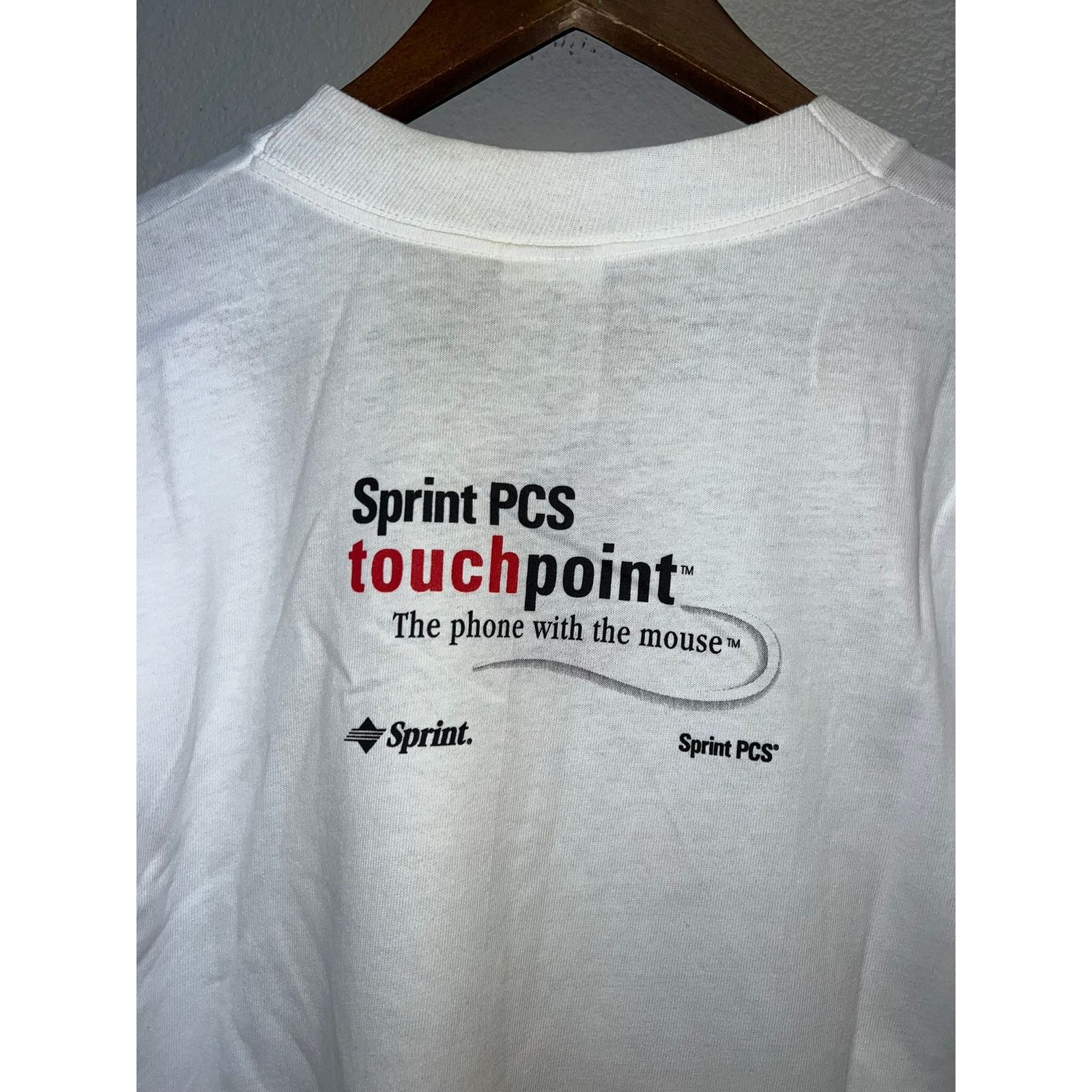 Fruit Of The Loom Vintage Sprint Shirt PCS Touchpoint Phone Promo Tee 90s L Size US L / EU 52-54 / 3 - 6 Thumbnail