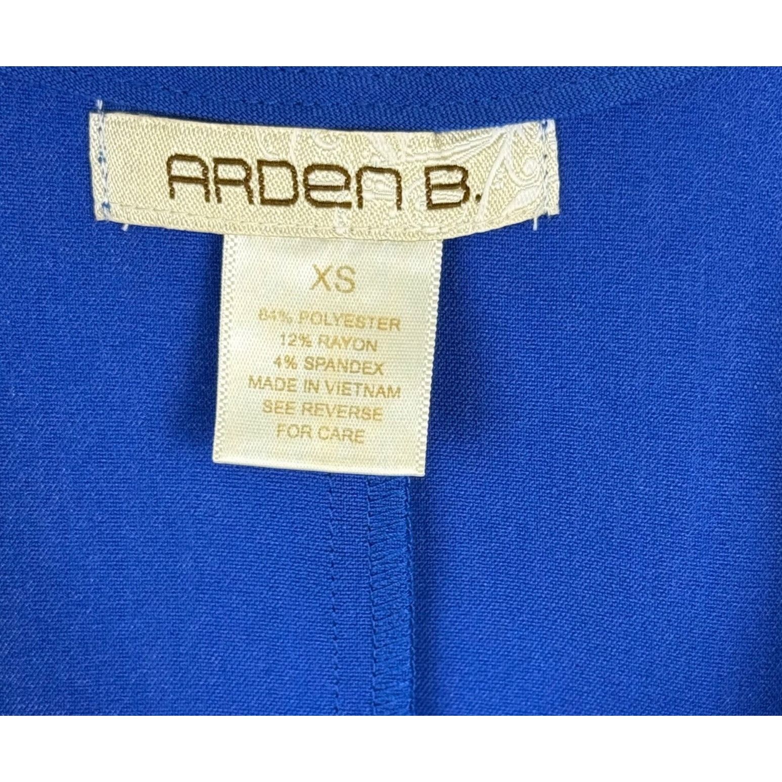 Other Arden b. Women's Sleeveless Peplum Top Royal Blue Size XS V- Size XS / US 0-2 / IT 36-38 - 2 Thumbnail