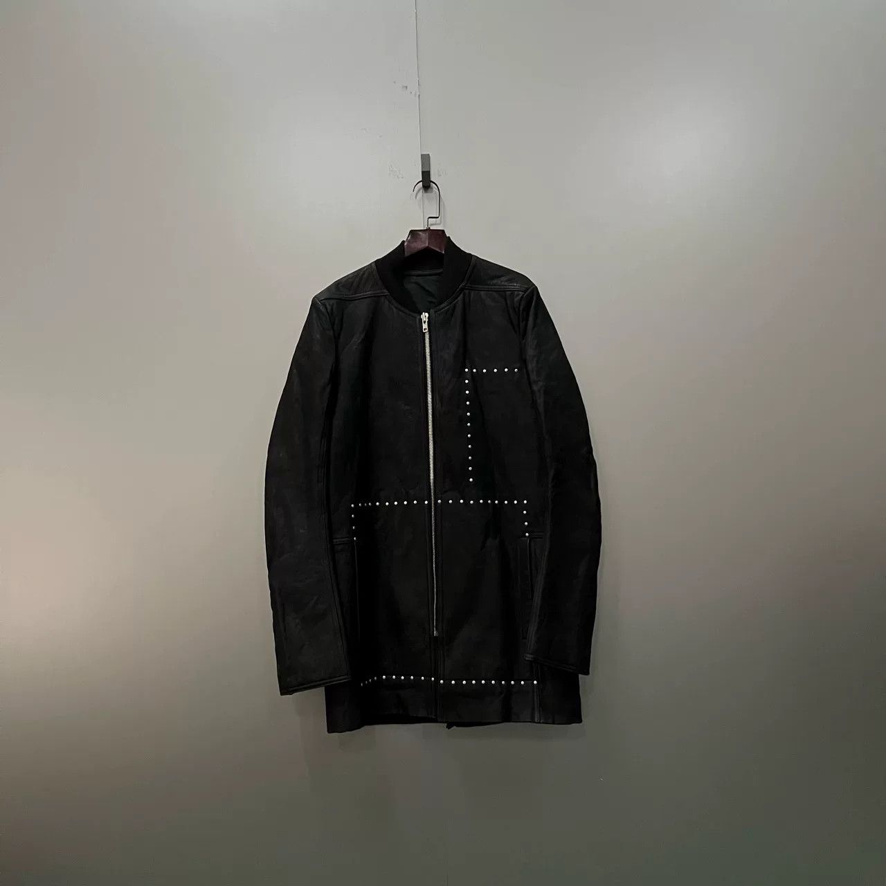 Rick Owens rick owens black studded leather zip jacket Size US M / EU 48-50 / 2 - 1 Thumbnail