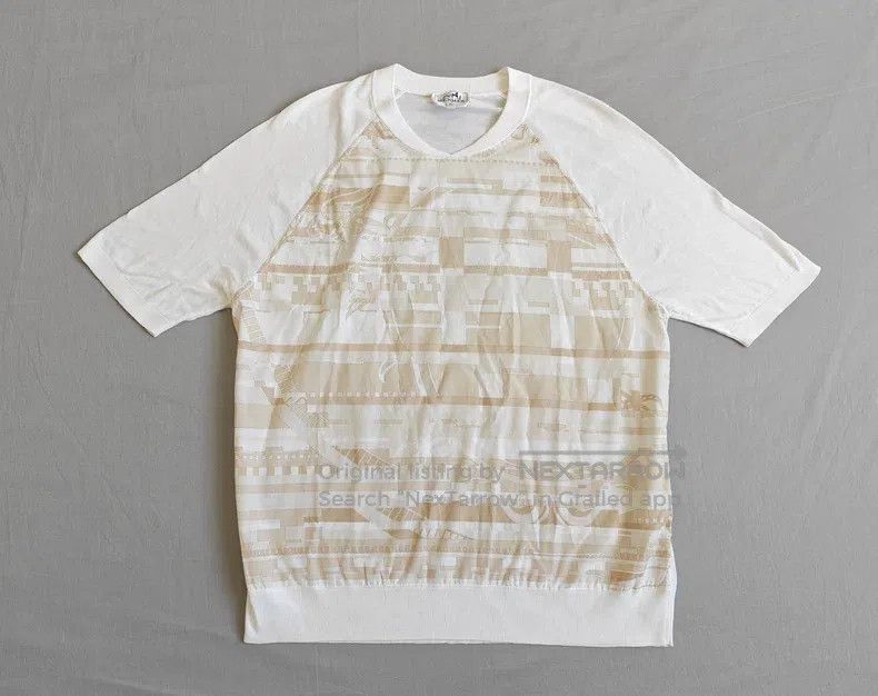 Hermes Hermes Knit short-sleeve T-shirt, 100% Sea Island cotton b Size US XL / EU 56 / 4 - 1 Thumbnail