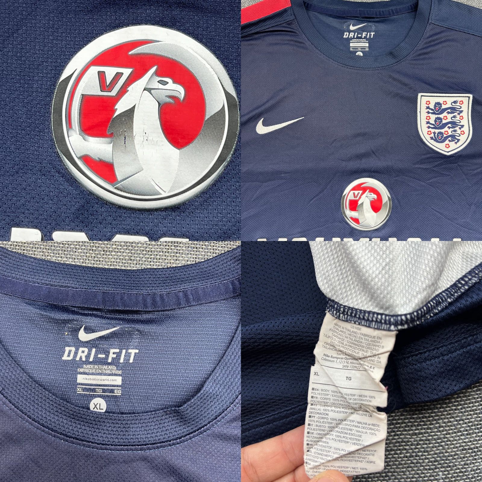 Nike Nike Shirt Football England 2013 2014 Training Player Issue Mens Jersey XL Multicolor Short Sleeve Mockup Shirt Size US XL / EU 56 / 4 - 8 Thumbnail