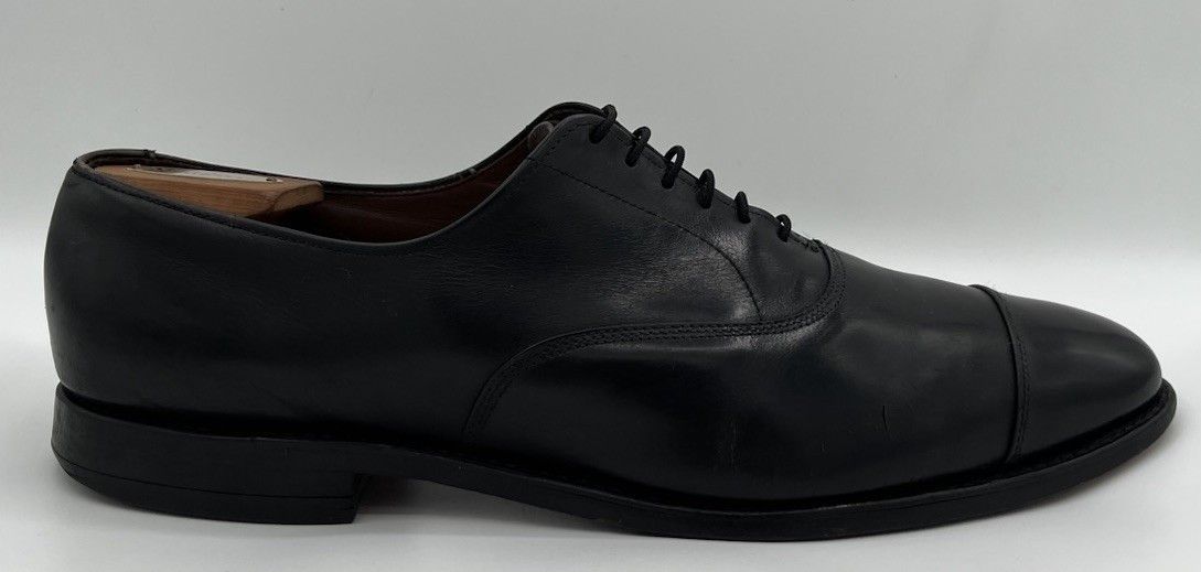 Allen Edmonds Allen Edmonds PARK AVENUE Cap Toe Black Leather Oxfords 12D Size US 12 / EU 45 - 8 Thumbnail