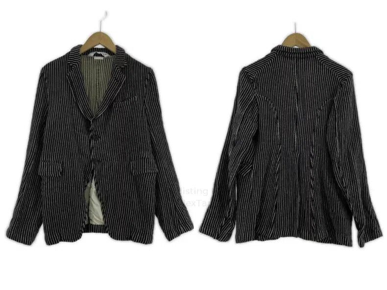Comme des Garcons Comme Des Garcons Striped Wool Deconstructed Tailored Jack Size M / US 6-8 / IT 42-44 - 1 Thumbnail