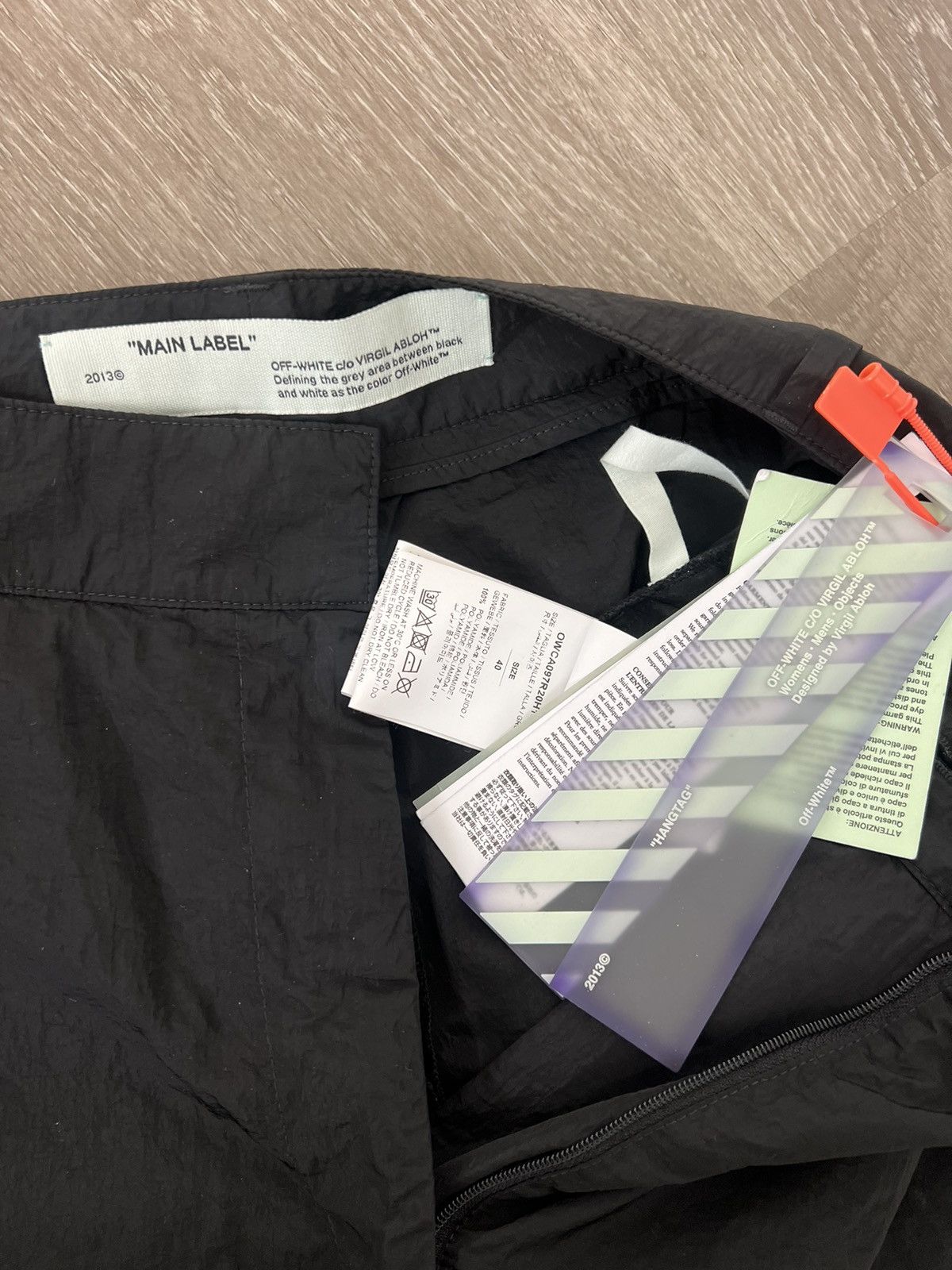 Off-White Off-White Black Nylon Bow Lounge Pants Size 40" / US 18 - 5 Thumbnail