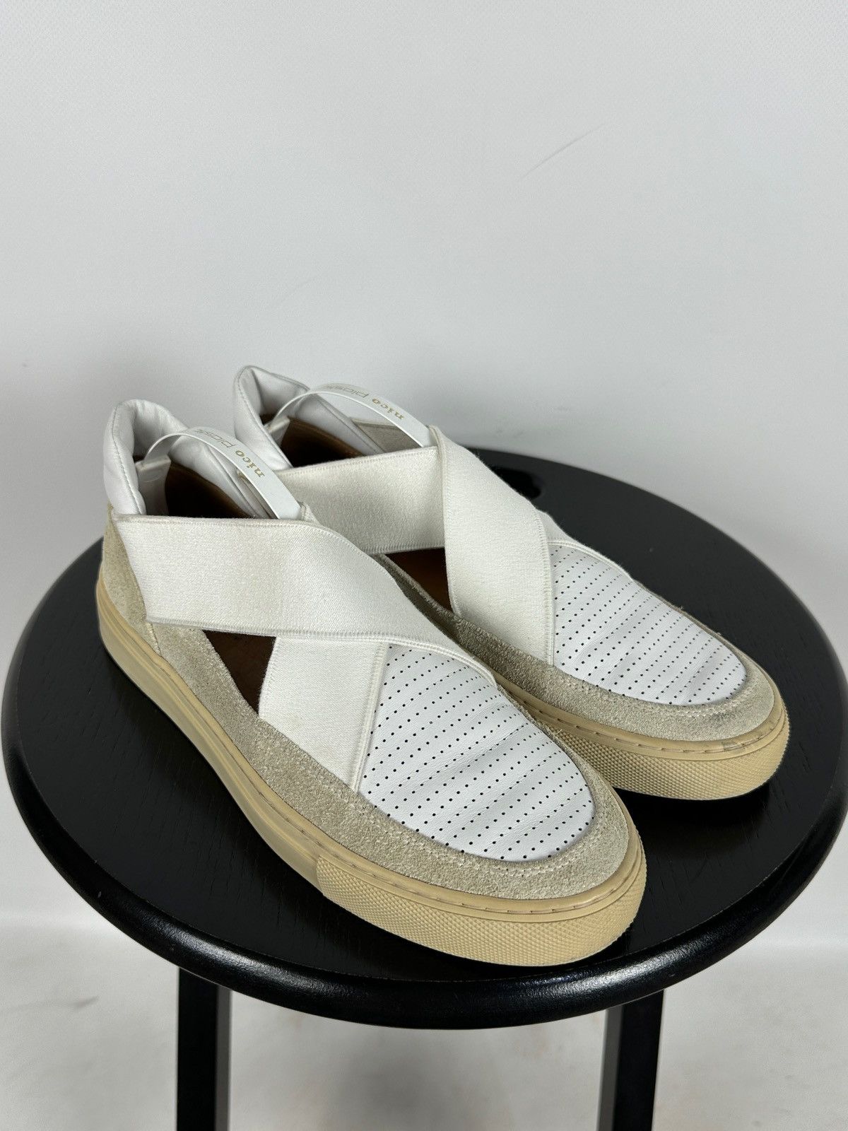 Dries Van Noten Dries Van Noten White Leather Slip-On Shoes Size US 7.5 / IT 37.5 - 7 Thumbnail