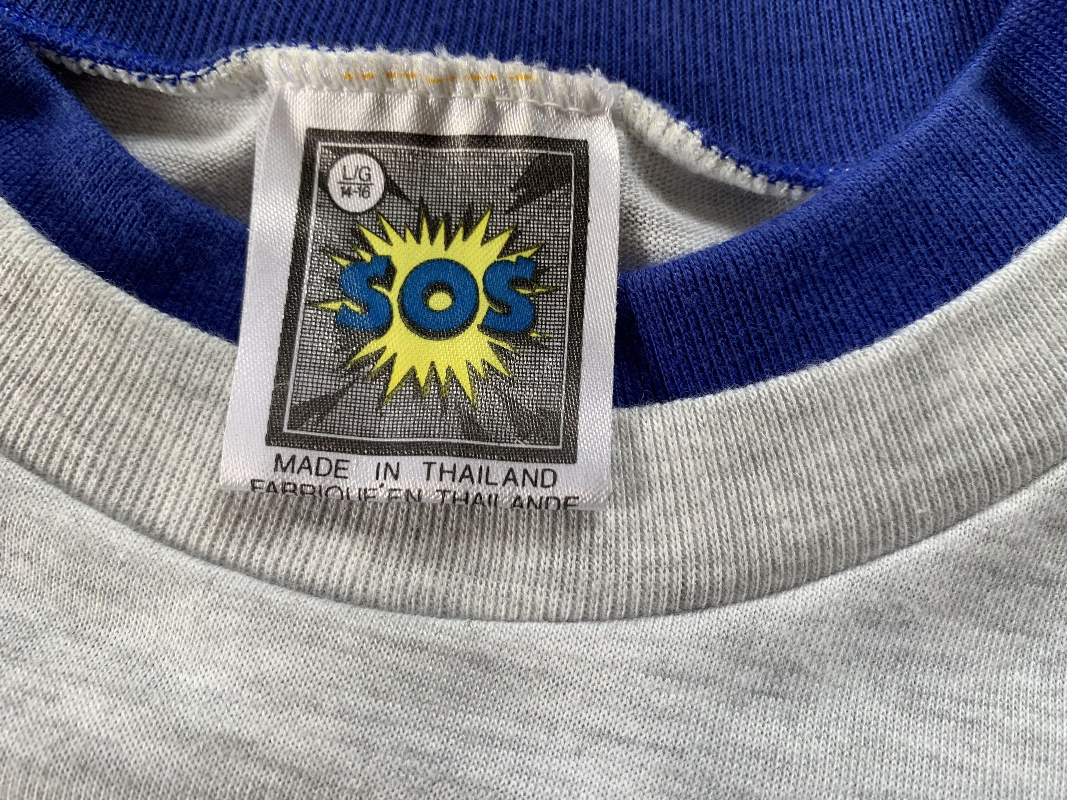 Other Rare Vintage SOS 90s Cotton Skating Printed T Shirt Size US L / EU 52-54 / 3 - 6 Thumbnail