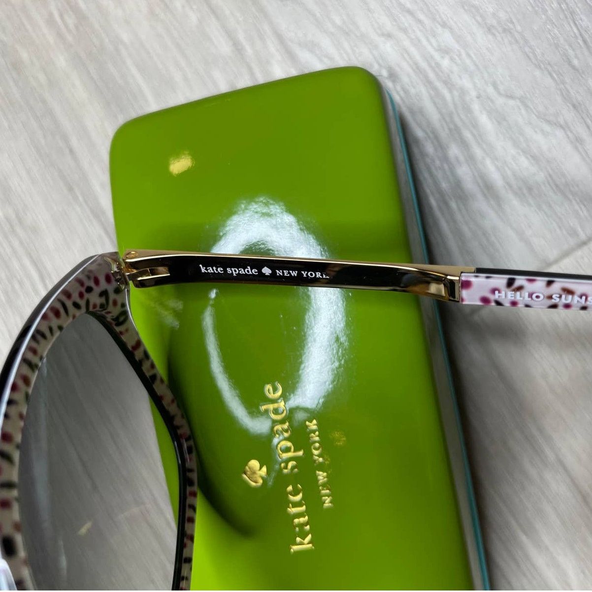Kate Spade Kate Spade Mackenzee Square Sunglasses, Black Pattern Size ONE SIZE - 5 Thumbnail