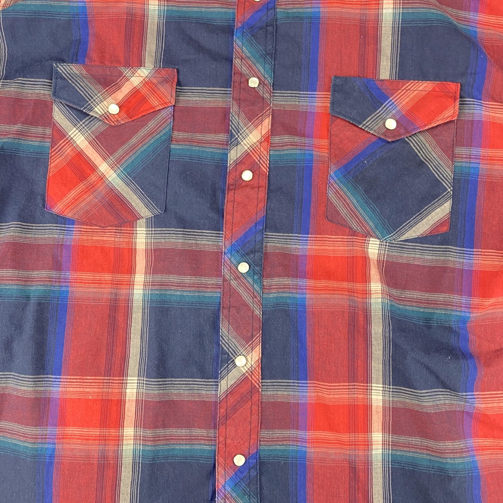Vintage VINTAGE Rustler Shirt Mens 2XL Plaid Western Long Tails Pearl Snap Long Sleeve Red XL XXL Mens (note: adult) Size US XL / EU 56 / 4 - 3 Thumbnail