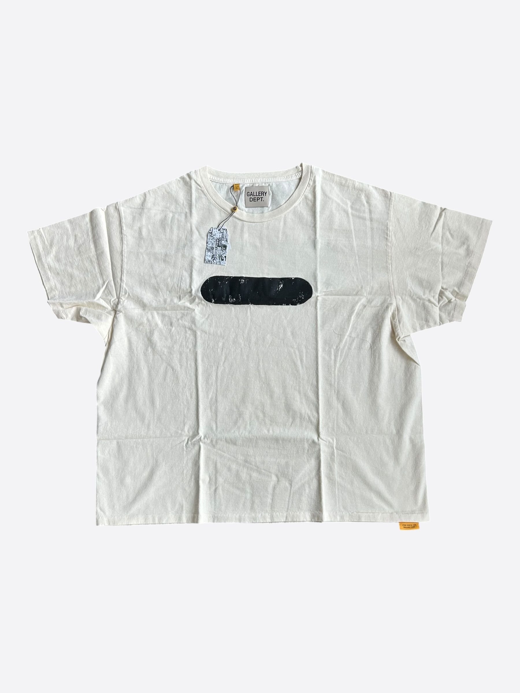 Gallery Dept. Gallery Dept Cream & Black Gym T-Shirt Size US S / EU 44-46 / 1 - 1 Thumbnail