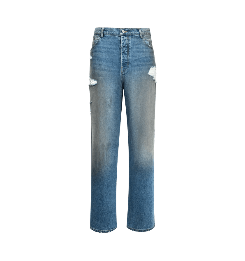 Nahmias o1h1sh11225 Dirty Wash Baggy Jeans in Blue Size US 36 / EU 52 - 1 Thumbnail