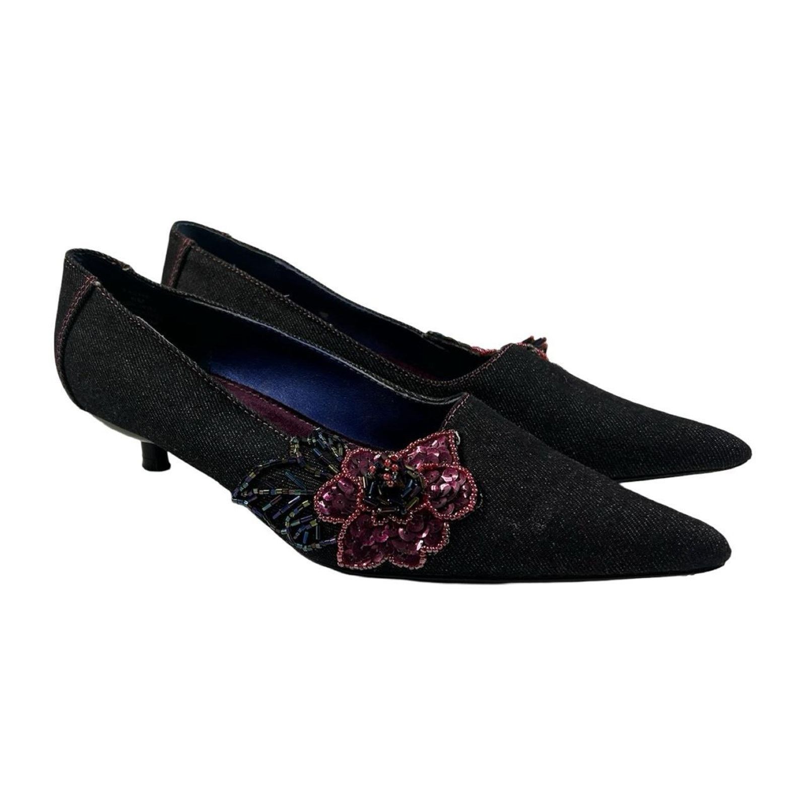 Steve Madden Y2k kitten heels Steve Madden point toe beaded sz 6 Size US 6 / IT 36 - 1 Thumbnail