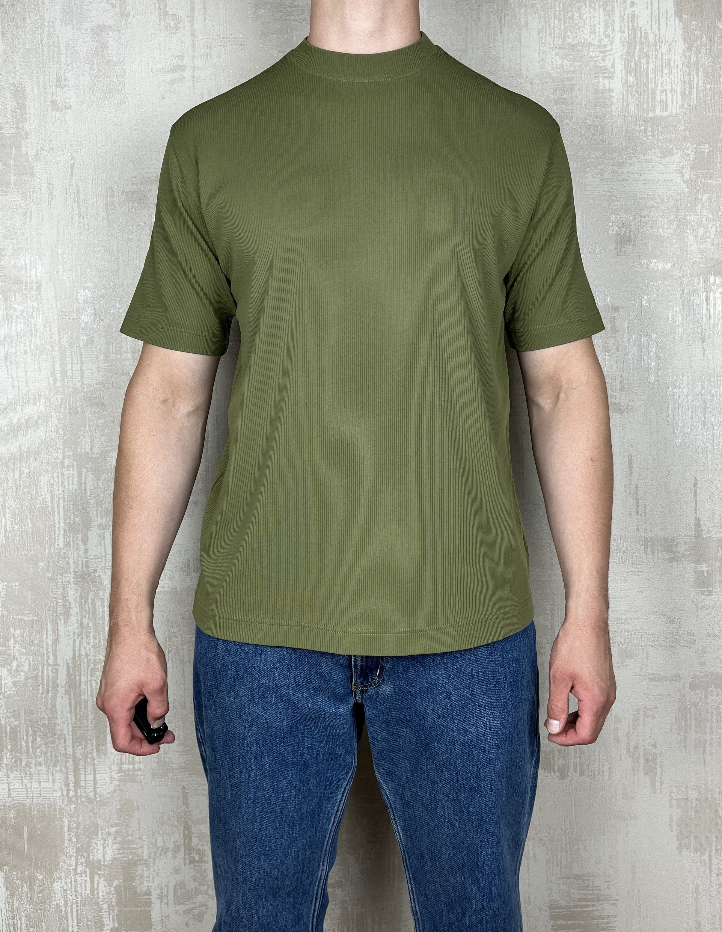 Vintage Mando di Marco Ribbed Viscose T-shirt Size 50 fits to M-L Size US M / EU 48-50 / 2 - 1 Thumbnail