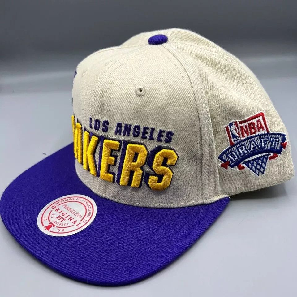 Mitchell & Ness Los Angeles LA Lakers Hat Men NBA Draft 1996 Shadow SnapBack Size ONE SIZE - 3 Thumbnail