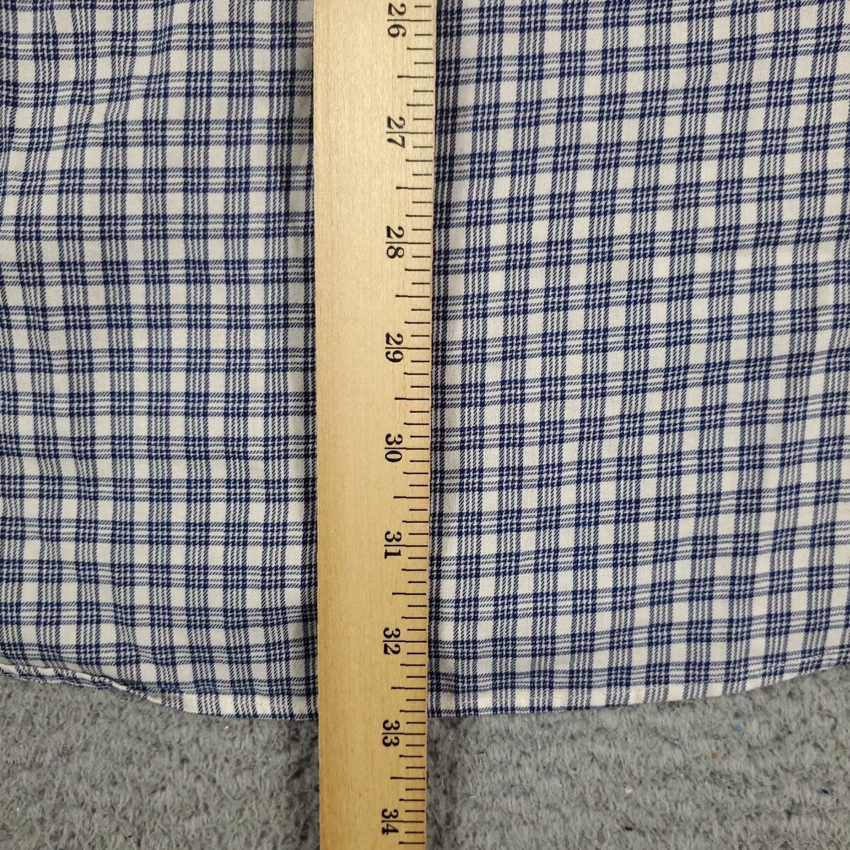 Ralph Lauren Ralph Lauren Dress Shirt Mens 16 Blue Plaid Button Up Long Sleeve Cotton Size 42R - 5 Thumbnail