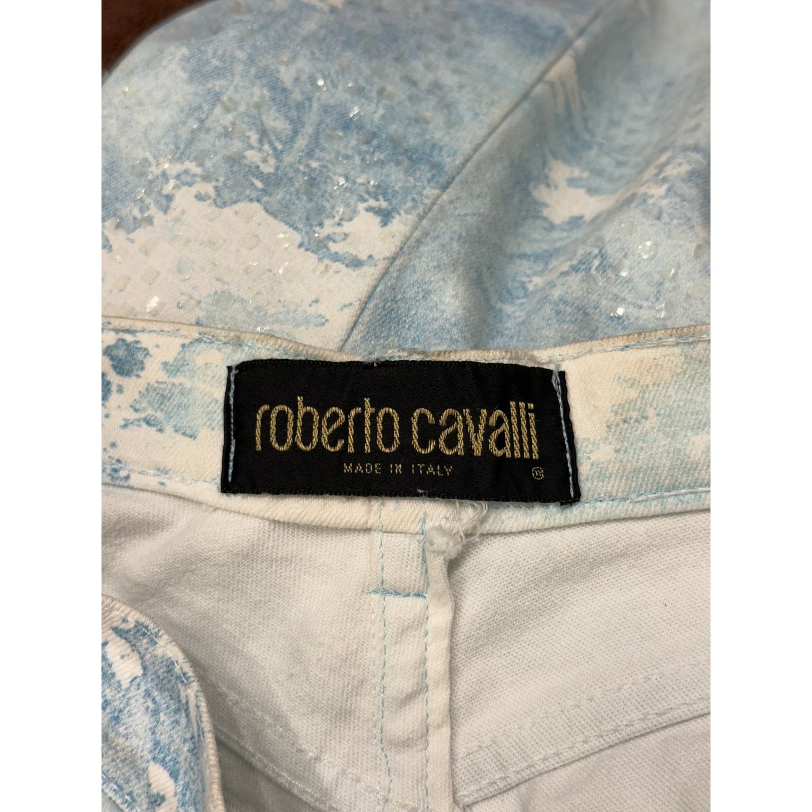 Roberto Cavalli 1990s Roberto Cavalli sequin printed pants Size US 30 / EU 46 - 7 Thumbnail