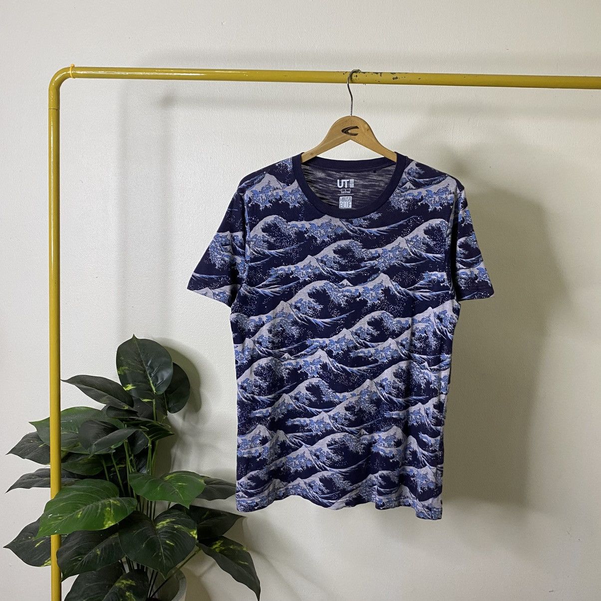 Japanese Brand Japanese Ancient Art Hokusai Blue Loopwheel Cotton T Shirt Size US M / EU 48-50 / 2 - 1 Thumbnail