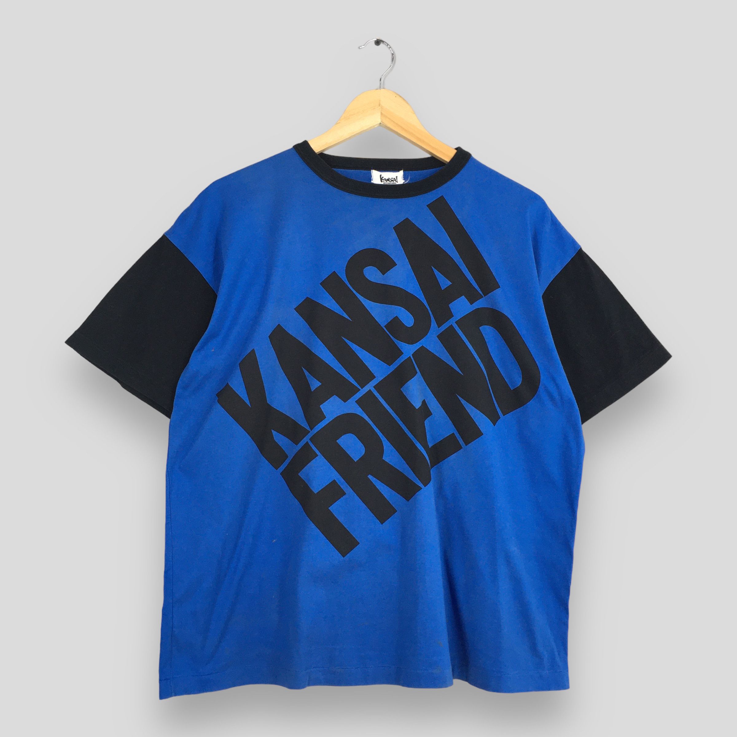 Japanese Brand × Kansai Yamamoto × Vintage 90's Kansai Yamamoto Friend Raijin Japanese T shirt Medium Size US M / EU 48-50 / 2 - 1 Thumbnail