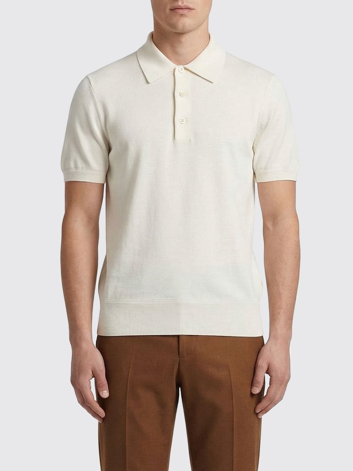 Tom Ford Tom Ford Polo Shirt Men White Size US M / EU 48-50 / 2 - 1 Thumbnail
