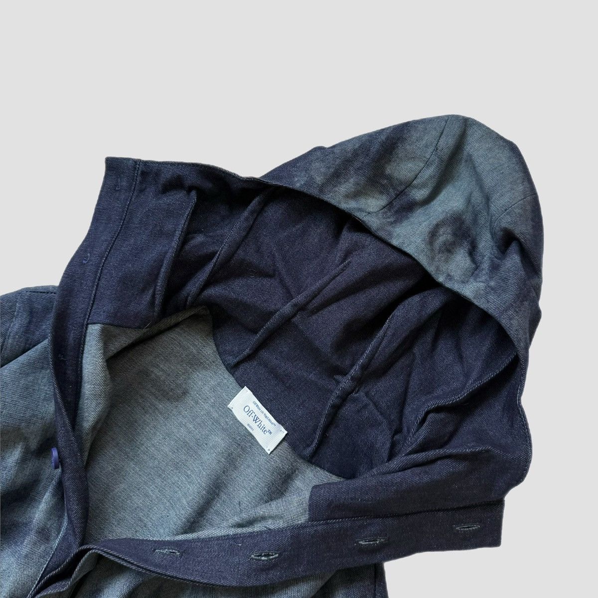 Off-White Off-White Body Scan X-Ray Denim Hoodie Size US M / EU 48-50 / 2 - 10 Thumbnail