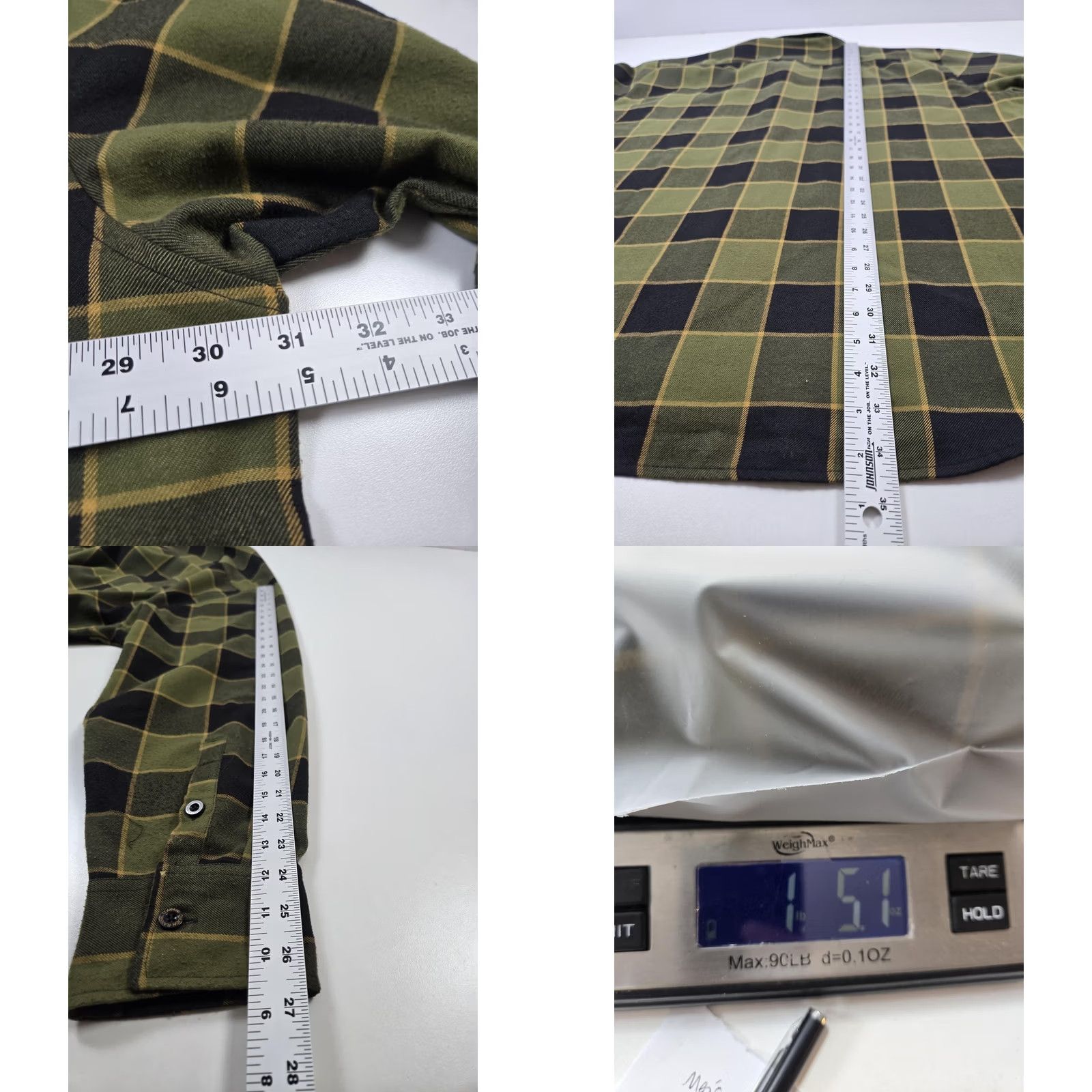 Vintage Dixxon The .223 Flannel Shirt Mens 4XL Green Black Plaid Long Sleeve Button-Up | Polyester | Button Closure | Pockets | 2 Chest Pockets | Mens Size US XXL / EU 58 / 5 - 8 Thumbnail