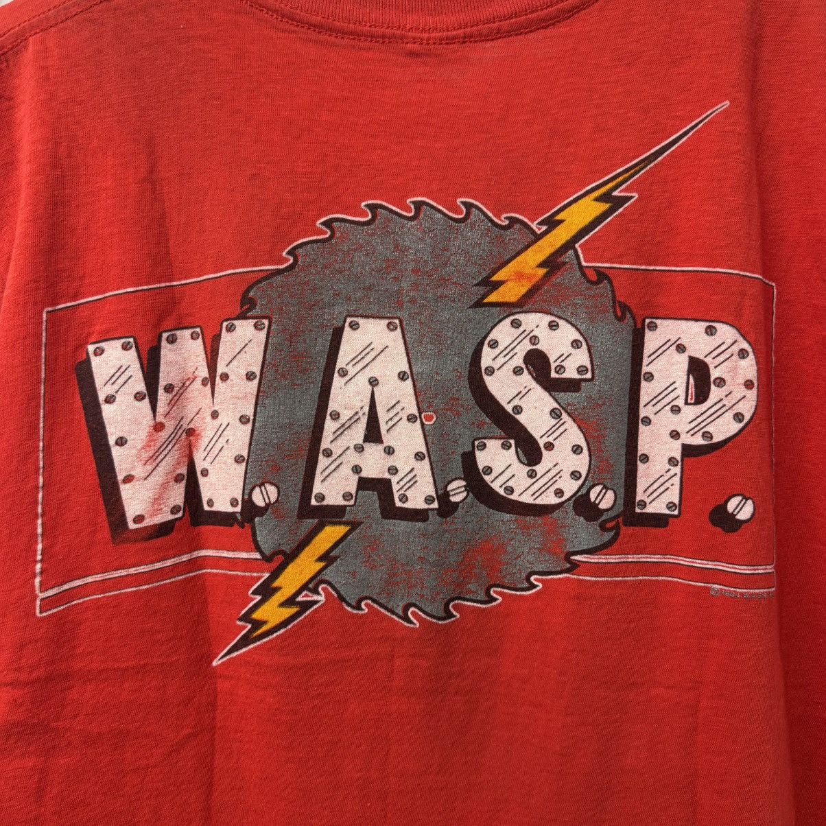 Vintage RARE Vintage 80s WASP Fucked Up Double Sided Cutoff Band Tee Size US L / EU 52-54 / 3 - 13 Thumbnail