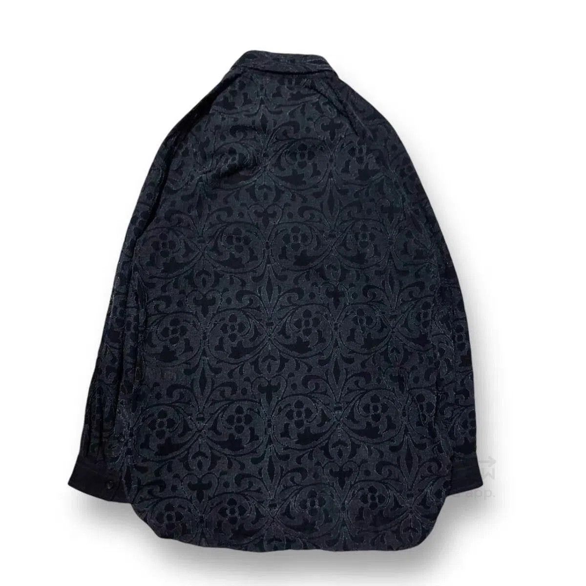 Yohji Yamamoto Black Floral Pattern Long Sleeve Button-Up Shirt. Size US L / EU 52-54 / 3 - 2 Thumbnail