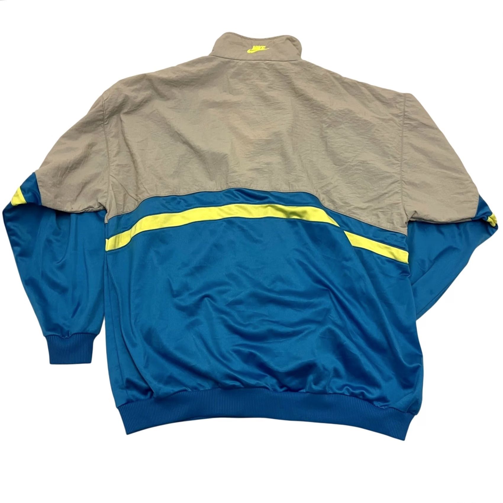 Nike VINTAGE Nike Track Jacket L Men Teal Grey Yellow 90s Tennis Windbreaker Size US L / EU 52-54 / 3 - 6 Thumbnail
