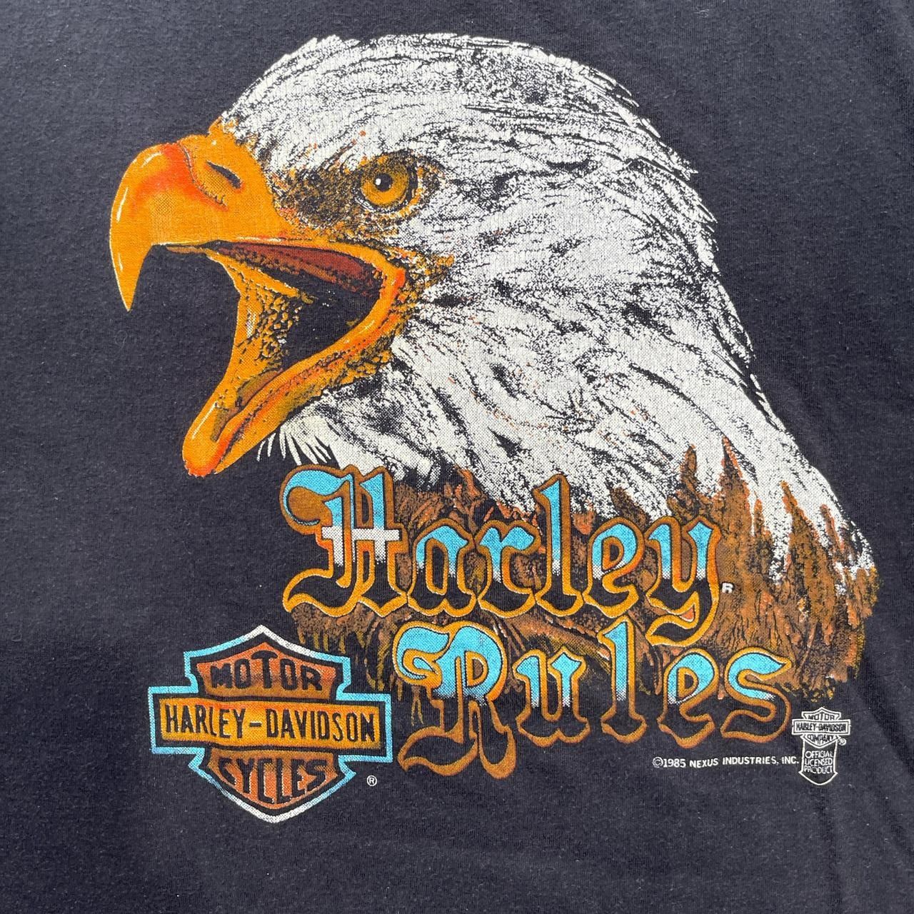 Harley Davidson × Vintage Vintage 1985 Harley Rules Eagle Single Stitch Tee Size US L / EU 52-54 / 3 - 2 Thumbnail