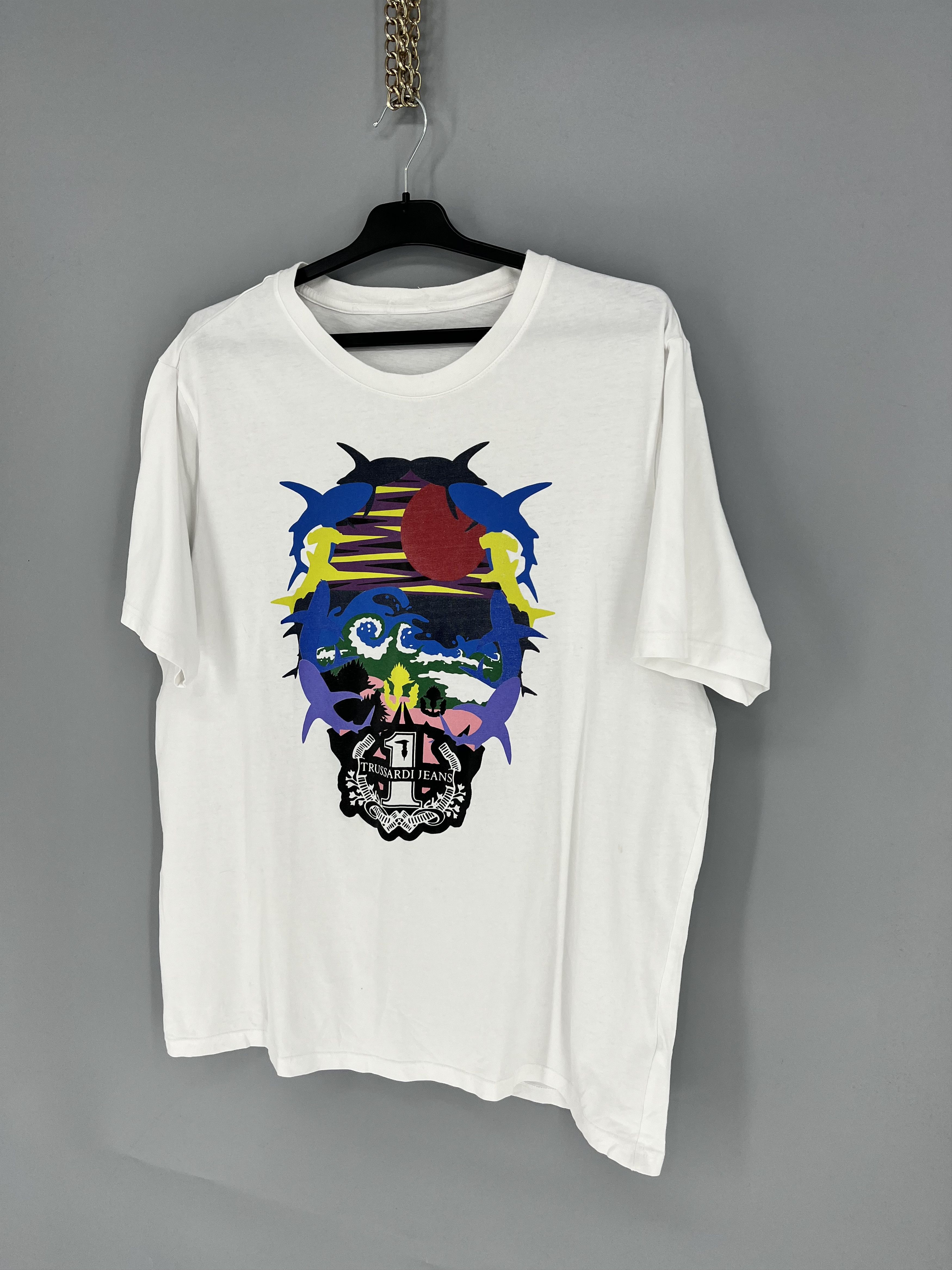 Designer Vintage Trussardi Jeans Sportswear White T shirt Size XL Size US XL / EU 56 / 4 - 3 Thumbnail