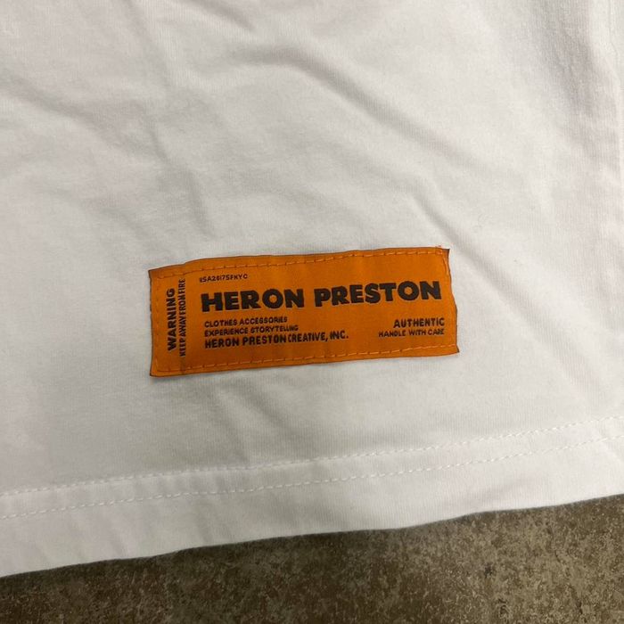 Heron Preston Heron Preston Crane White Graphic Tee Grailed