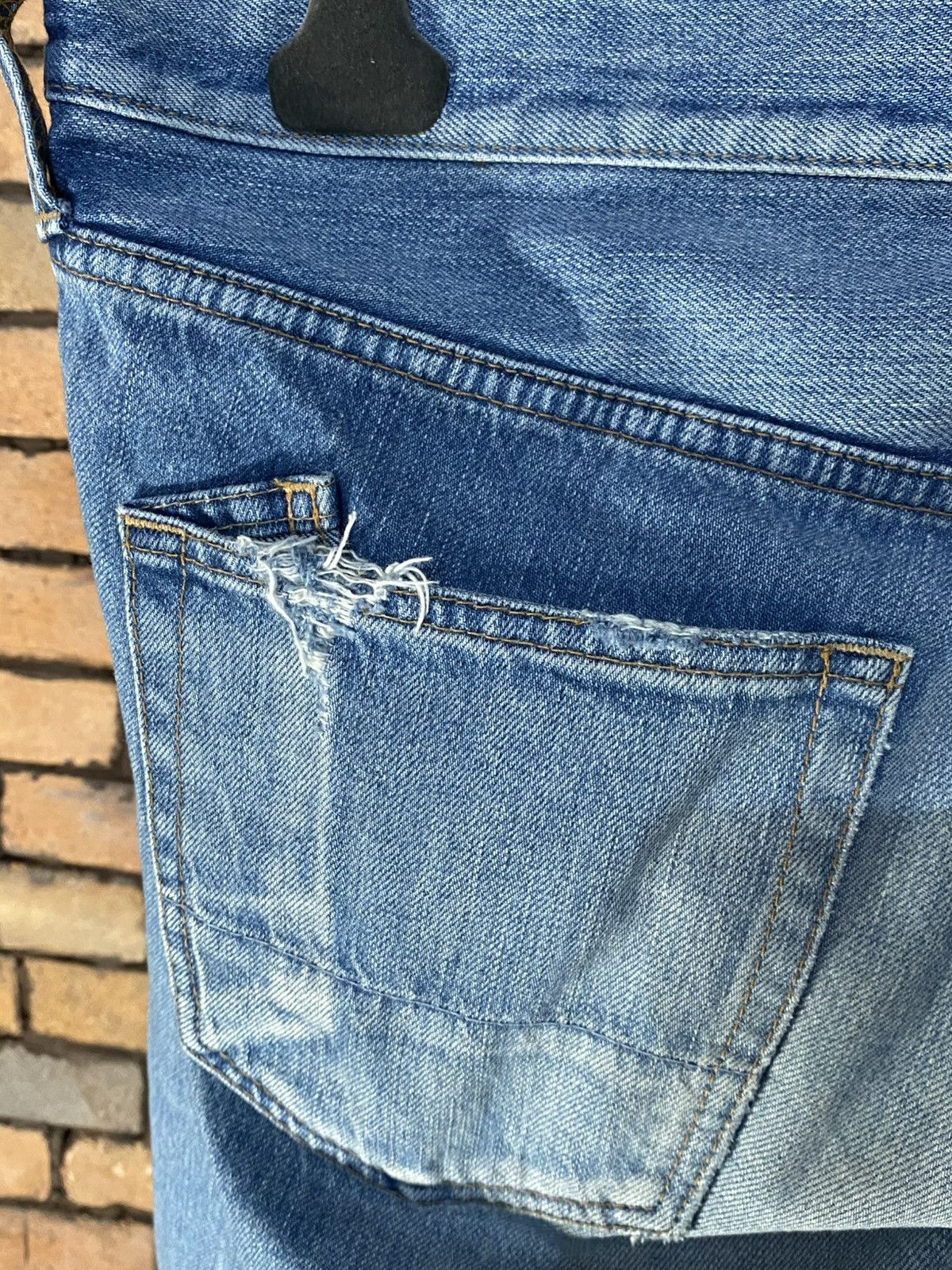 Prps $482 OG PRPS JAPAN PATCH WORK JEANS DENIM SLIM DISTRESSED Size US 38 / EU 54 - 4 Thumbnail