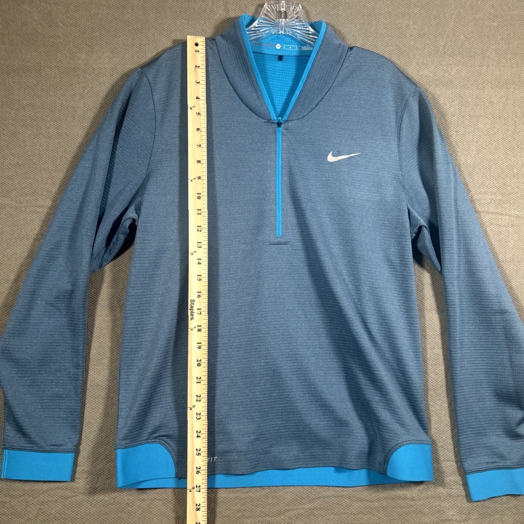 Nike Nike Tiger Woods Pullover Dri-Fit Cypress Shield 1/4 Zip Golf Mens M Blue Nike Tiger Woods Collection Pullover Shirt Size US M / EU 48-50 / 2 - 7 Thumbnail