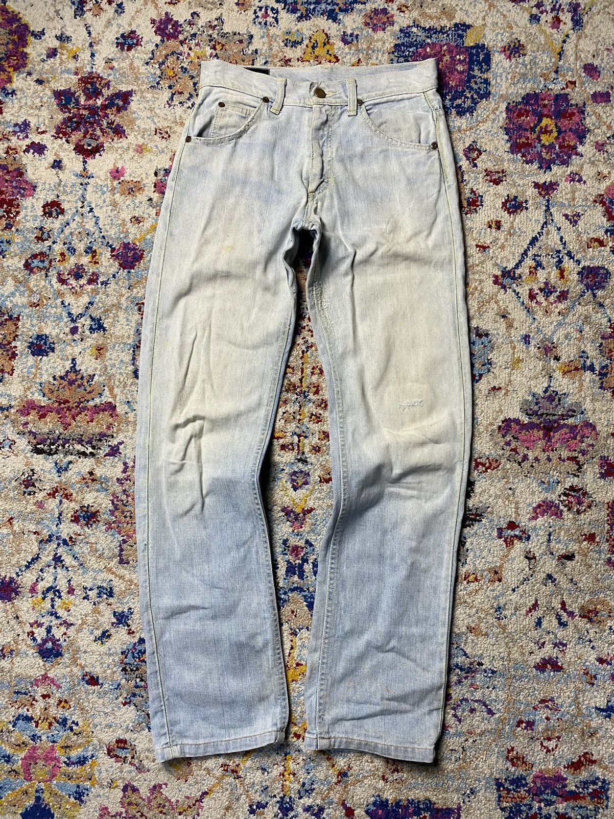 Lee × Vintage Vintage Lee MR Slim Straight Rindem Was Jeans W28 Size US 28 / EU 44 - 1 Thumbnail