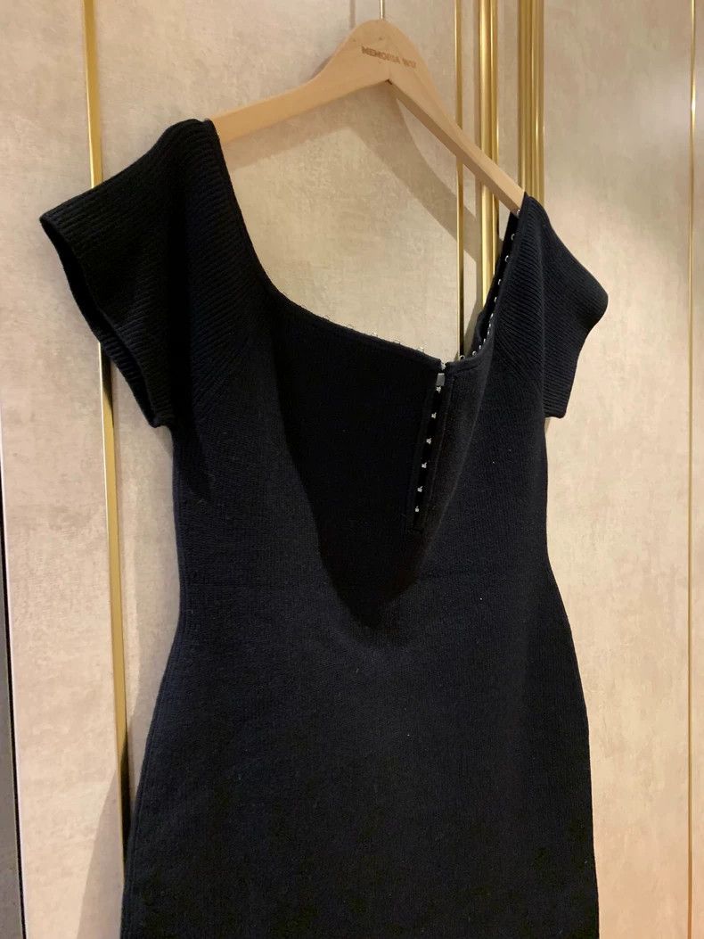 Helmut Lang HELMUT LANG Knit dress with one word Size XL / US 12-14 / IT 48-50 - 2 Thumbnail