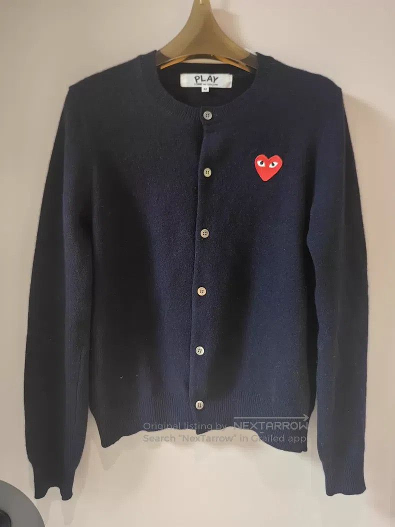 Comme des Garcons Comme Des Garcons Navy Blue Wool Cardigan Size M / US 6-8 / IT 42-44 - 1 Thumbnail