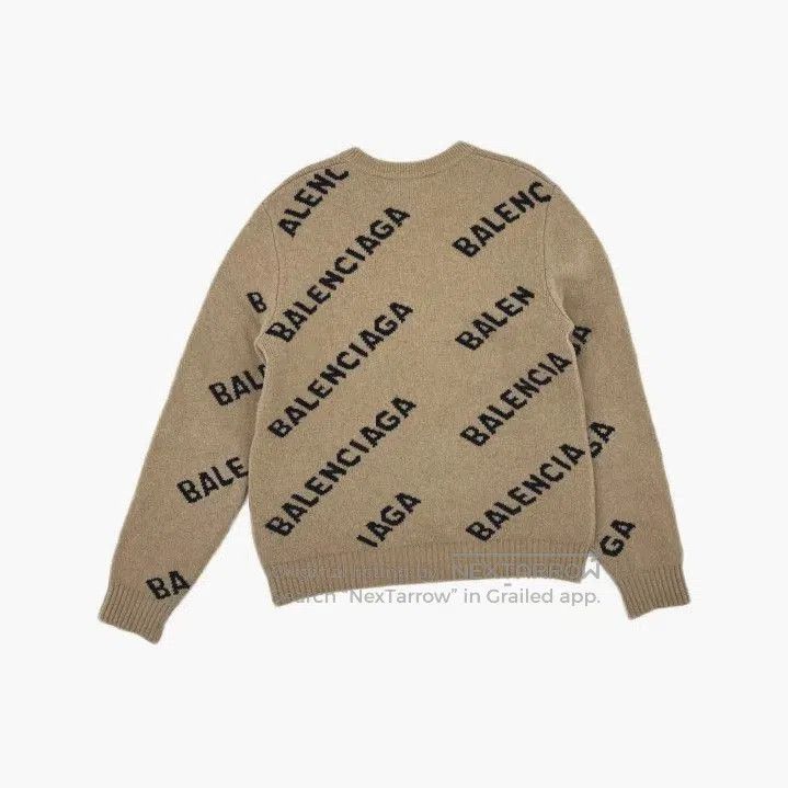 Balenciaga Balenciaga Logo Knit Sweater for Men, Brown. Size US XS / EU 42 / 0 - 2 Thumbnail