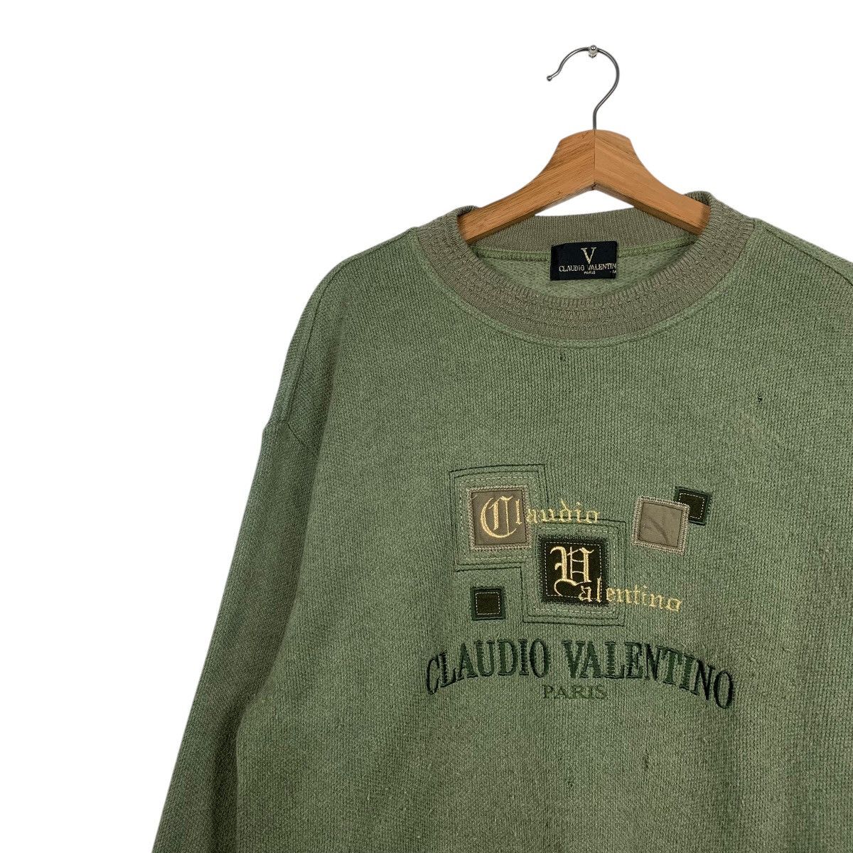 Japanese Brand Claudio Valentino Big Logo Sweatshirt Size US M / EU 48-50 / 2 - 6 Thumbnail