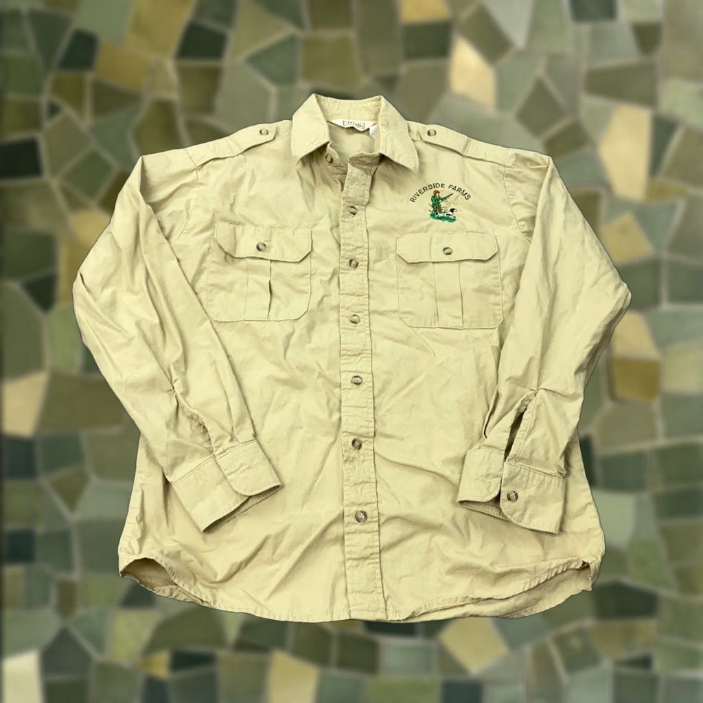 Walls VINTAGE Walls Plaid Button-Up Shirt Mens Medium Beige Utility Safari Classic USA Size US M / EU 48-50 / 2 - 1 Thumbnail