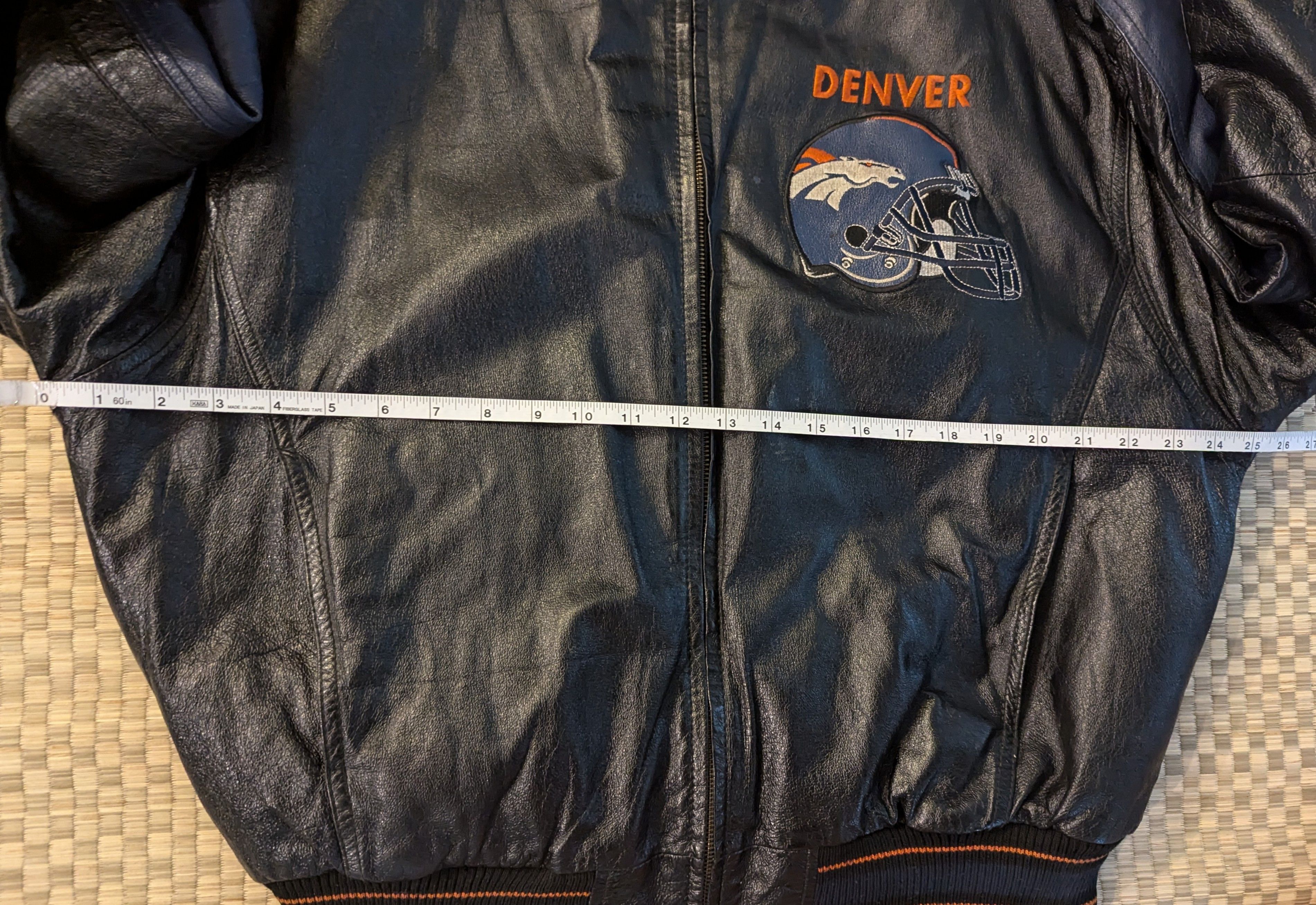 Vintage RARE Vintage 58 Sports Denver Broncos Leather Jacket Size US L / EU 52-54 / 3 - 4 Thumbnail