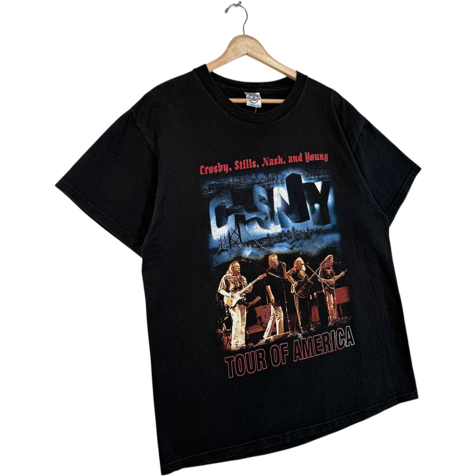 Delta Vintage Crosby Stills Nash Young Tour Of America Tee 2002 L Size US L / EU 52-54 / 3 - 4 Thumbnail