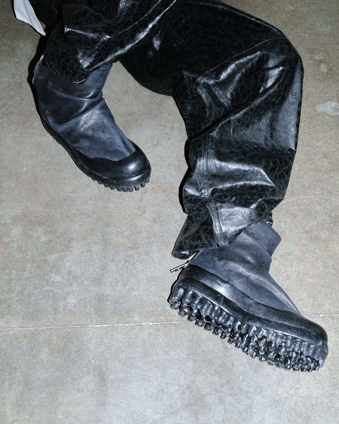 424 424 Miner Marathon Boots in Black & Wax Spray Size US 8 / EU 41 - 1 Thumbnail