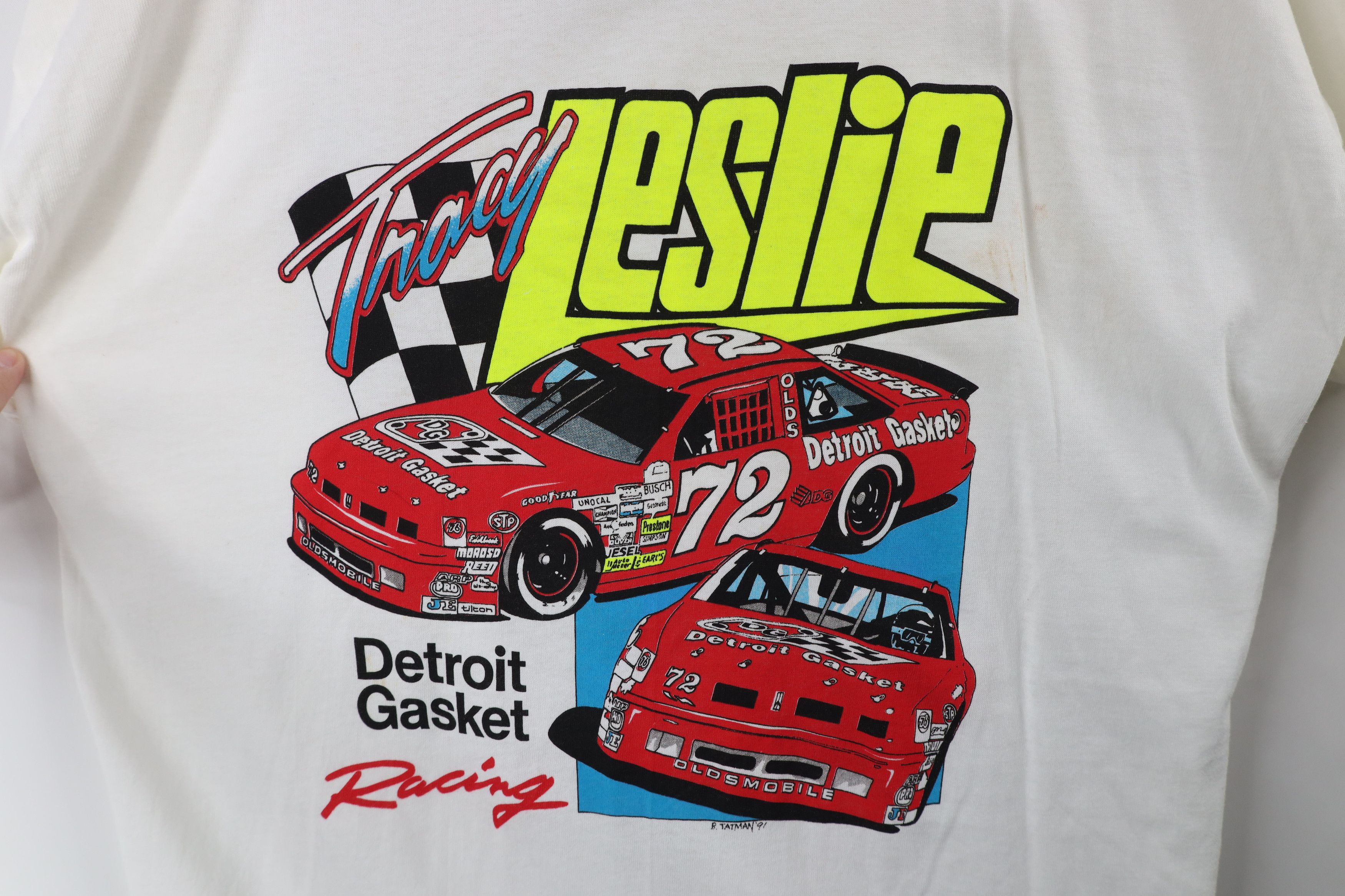 Vintage Vintage 90s Tracy Leslie Detroit Gasket Racing T-Shirt USA Size US XXL / EU 58 / 5 - 4 Thumbnail
