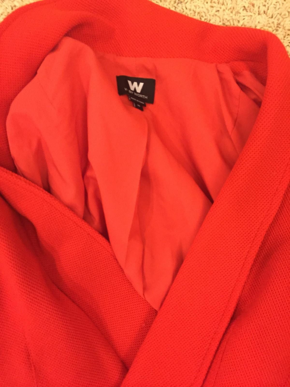 Other Worth New York Red Sport Jacket Rayon Polyster Bland Sz 10 Size L / US 10 / IT 46 - 7 Thumbnail