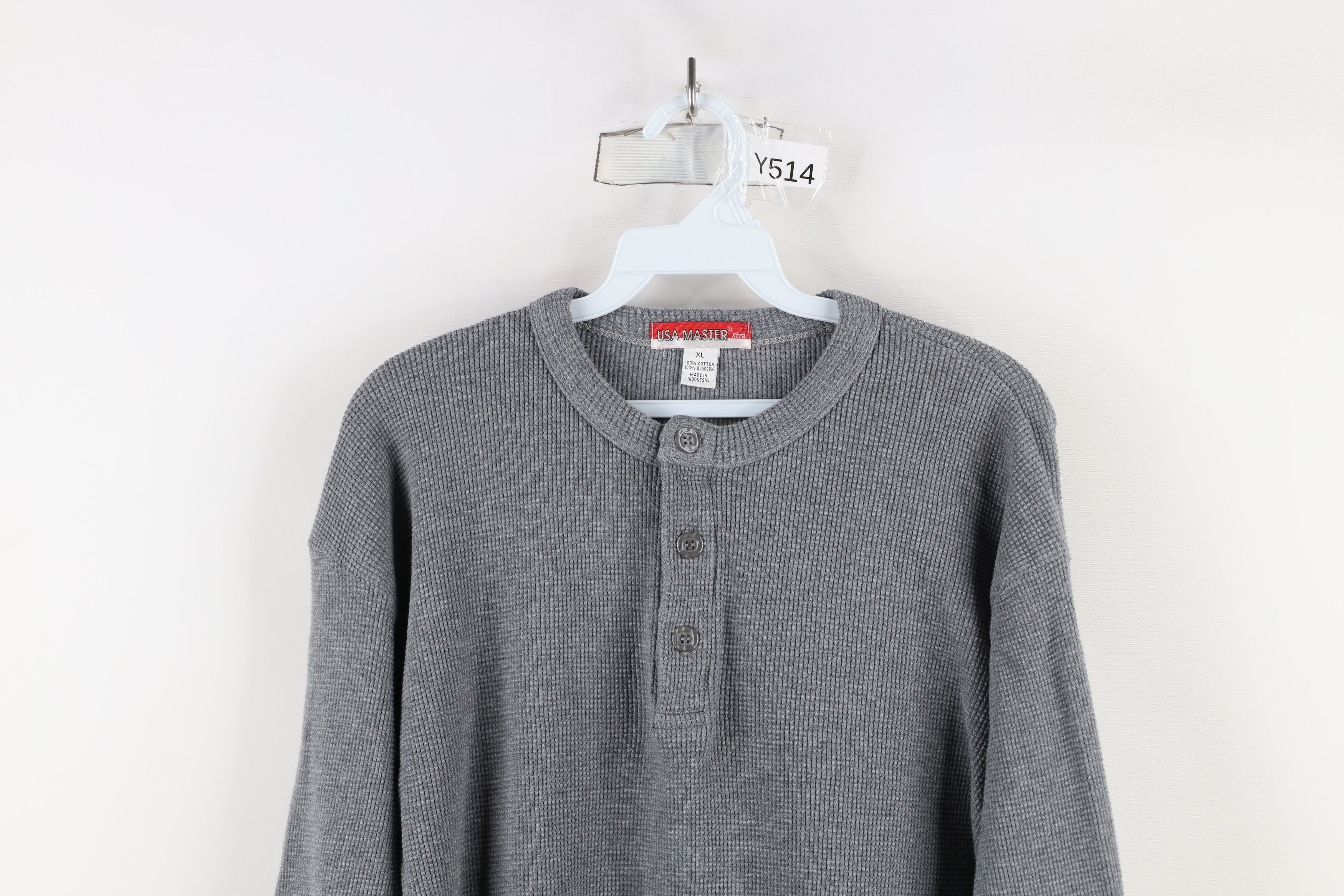 Vintage Vintage 90s Streetwear Knit Long Sleeve Henley T-Shirt Size US XL / EU 56 / 4 - 2 Thumbnail