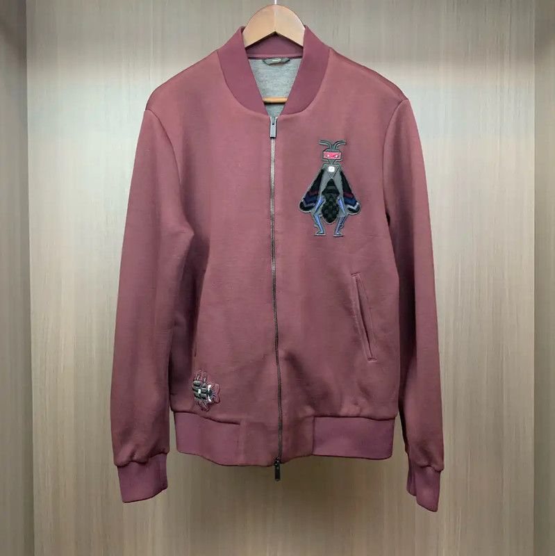 Fendi Fendi Red Cotton Zip Bomber Jacket for Men 0089 Size US M / EU 48-50 / 2 - 1 Thumbnail