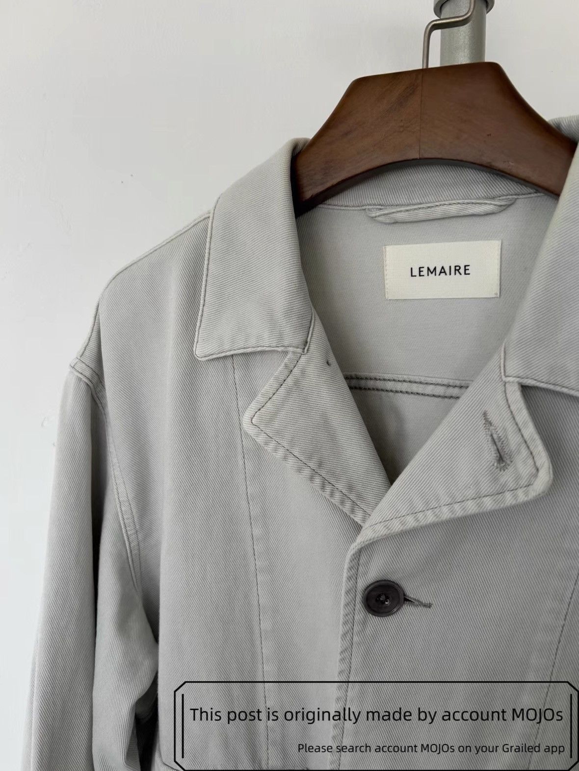 Lemaire Sz M Lemaire Boxy Light Gray Denim Jacket mojos2101 Size US M / EU 48-50 / 2 - 2 Thumbnail