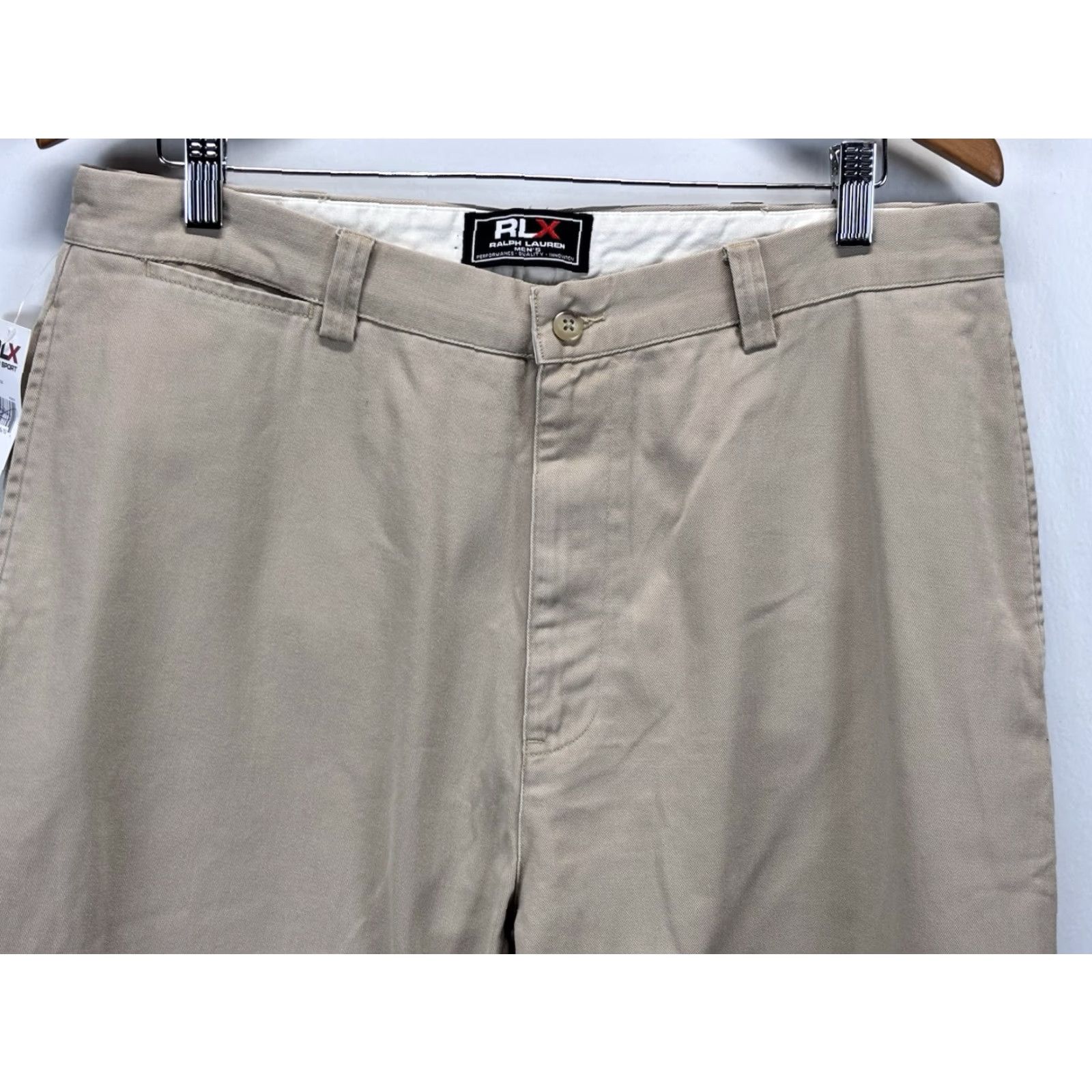 RLX Ralph Lauren VINTAGE Ralph Lauren Chino Pants Men’s 36x34 Cotton Tan Flat Front Preppy Casual Business Size US 36 / EU 52 - 2 Thumbnail