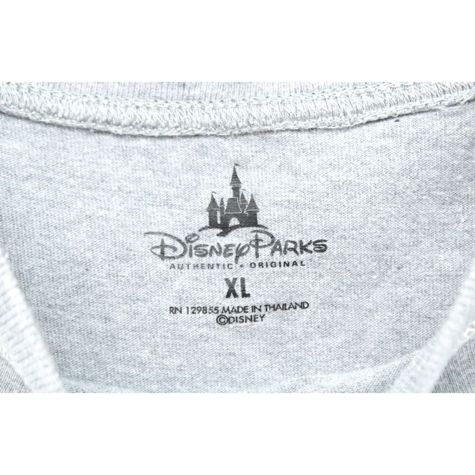Disney Walt Disney World Mickey Mouse T-Shirt XL Gray Long Sleeve Cotton Vacation Unisex Adults Regular Crew Neck Size US XL / EU 56 / 4 - 3 Thumbnail